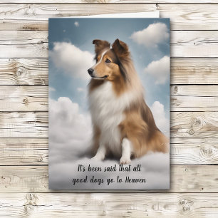 Verlust der Shetland Sheepdog Heaven Sympathy Card Feiertagskarte