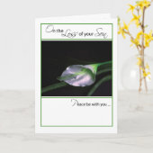 Verlust der Son Lily, religiöses Beileid Karte (Gelbe Blume)