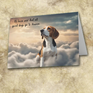 Verlust der Sympathiekarte Beagle Hund Himmel Feiertagskarte