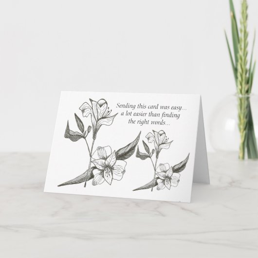 Verlust der Tante-lilies-Karte Karte (Vorderseite)