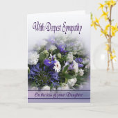 Verlust der Tochter - mit tiefem Beileid Karte (Gelbe Blume)