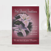 Verlust der Tochter - mit tiefem Beileid Karte (Vorderseite)