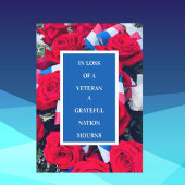 Verlust der Veteran Sympathy Card Dankeskarte