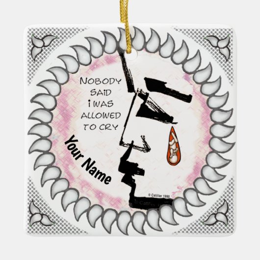 Verlust des Baby-Ornaments Keramikornament (Vorderseite)