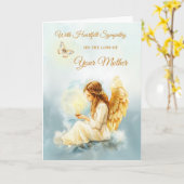 Verlust des Beileids Angel Candle Butterfly Karte (Gelbe Blume)