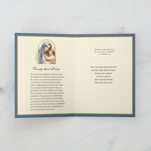 Verlust des Beileids der Großmutter und des kathol Karte (Innenseite)