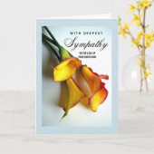 Verlust des Beileids der Mama Calla Lilies Karte (Gelbe Blume)