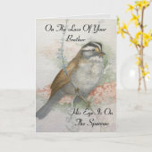 Verlust des Beileids des Zitats der Sparrow-Bibel Karte (Gelbe Blume)