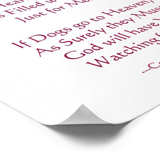 Verlust des Beileids Poster (Ecke)