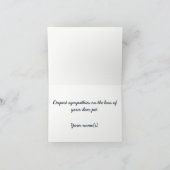 Verlust des Beileids von Beileidsbekundungen Karte (Innenseite)