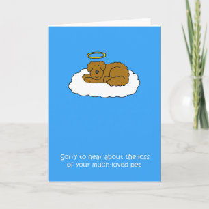 Verlust des Beileids von Heimtieren Karte