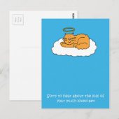 Verlust des Beileids von Heimtieren Postkarte (Vorne/Hinten)