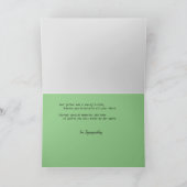 Verlust des Beileids von Vater - ruhige Landschaft Karte (Innenseite)