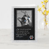 Verlust des Cat Black and White Calico Pet Beileid Karte (Gelbe Blume)