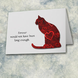 Verlust des Cat Condolence Sympathy Card Feiertagskarte