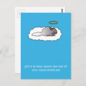 Verlust des Chinchilla-Beileids Postkarte (Vorne/Hinten)