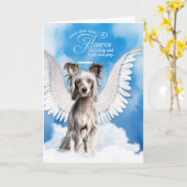 Verlust des chinesischen Beileids von Hunden Karte (Gelbe Blume)