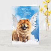 Verlust des Chow Chow Chow Pet Beileids Karte (Gelbe Blume)