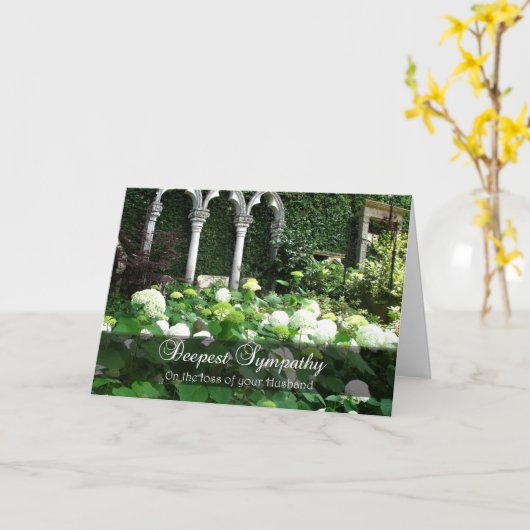 Verlust des Ehemanns - Beileid für Ihren Verlust Karte (Gelbe Blume)