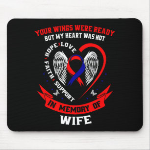 Verlust des Ehepartners Chd-Bewusstseinsmonat Herz Mousepad