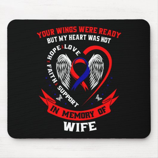 Verlust des Ehepartners Chd-Bewusstseinsmonat Herz Mousepad (Vorne)