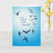 Verlust des Enkelkindes, Beileid-Karte, fliegende  Karte (Gelbe Blume)