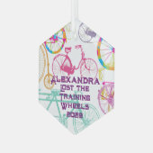 Verlust des Fahrrads und Jahr Ornament Aus Glas (Vorderseite Links)