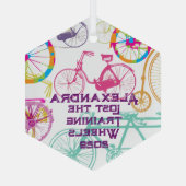 Verlust des Fahrrads und Jahr Ornament Aus Glas (Rückseite)