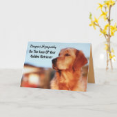 Verlust des goldenen Retriever Deepest Beileid Karte (Gelbe Blume)