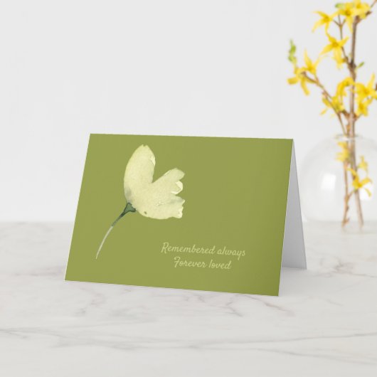 Verlust des Haustier-Beileids-Beileid-Blumengrußes Karte (Gelbe Blume)