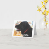 Verlust des Hundes - Beileids Karte (Gelbe Blume)