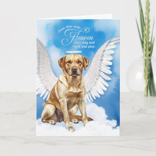 Verlust des Hundes Gelber Labrador Retriever Haust Karte (Vorderseite)