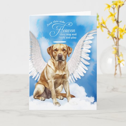 Verlust des Hundes Gelber Labrador Retriever Haust Karte (Gelbe Blume)