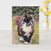 Verlust des Katzen-Marge Piercy Zitat Beileid Cust Karte (Gelbe Blume)