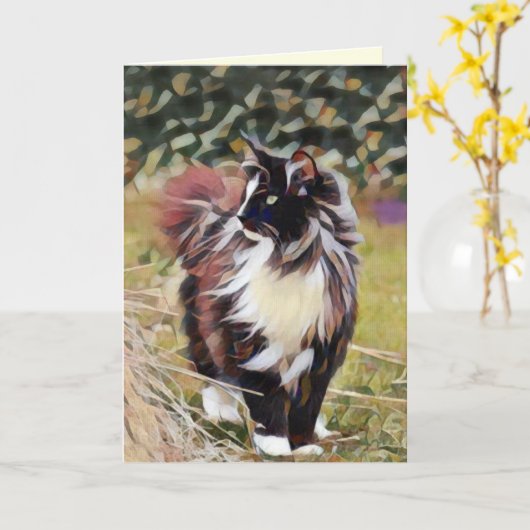 Verlust des Katzen-Marge Piercy Zitat Beileid Cust Karte (Gelbe Blume)