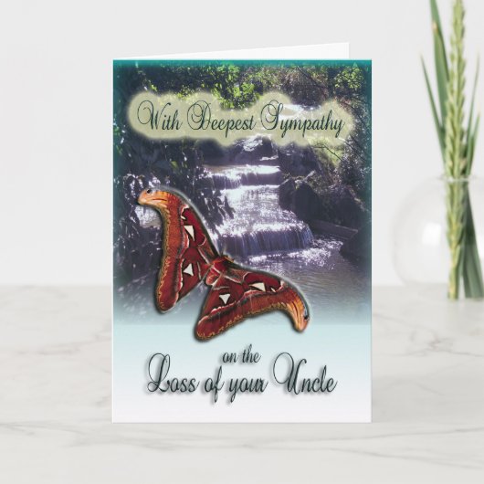 Verlust des Onkels - mit tiefer Sympathiekarte Karte (Vorderseite)