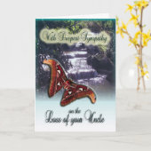 Verlust des Onkels - mit tiefer Sympathiekarte Karte (Gelbe Blume)