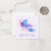 Verlust des Säuglings Stillborn Butterfly Beileid Mitteilungskarte (Vorderseite/Rückseite Beispiel)