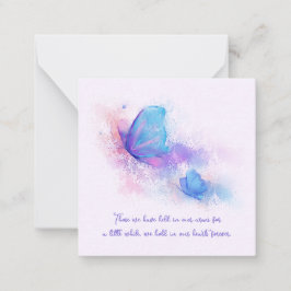 Verlust des Säuglings Stillborn Butterfly Beileid Mitteilungskarte