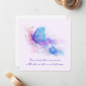 Verlust des Säuglings Stillborn Butterfly Beileid Mitteilungskarte (Vorderseite/Rückseite Beispiel)