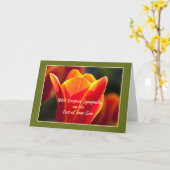 Verlust des Sohnes Beileid, Religiös, Licht Christ Karte (Gelbe Blume)