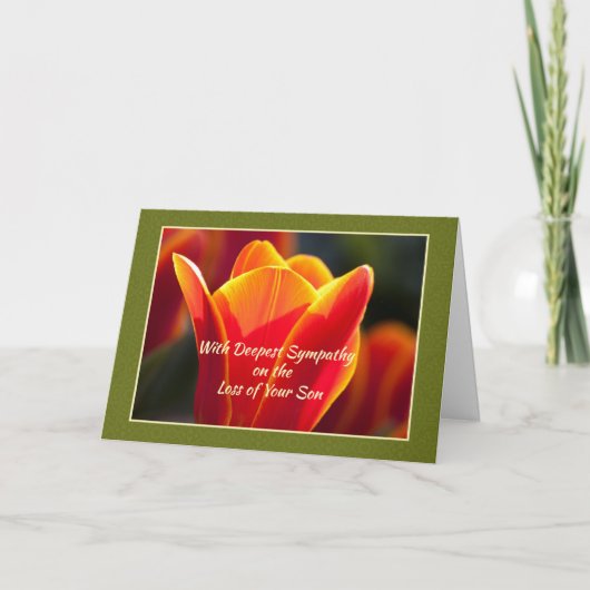 Verlust des Sohnes Beileid, Religiös, Licht Christ Karte (Vorderseite)