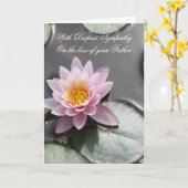 Verlust des Vaters - mit tiefster Beileids-Karte Karte (Gelbe Blume)