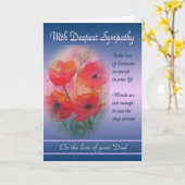 Verlust des Vaters - mit tiefster Beileids-Karte Karte (Gelbe Blume)