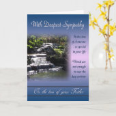 Verlust des Vaters - mit tiefster Sympathiekarte Karte (Gelbe Blume)