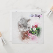 Verlust einer Heimkatzenkarte Karte (Vorderseite/Rückseite Beispiel)