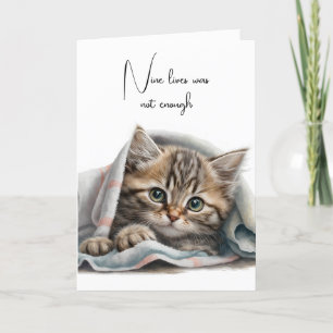 Verlust einer Katze in einer Decke Karte