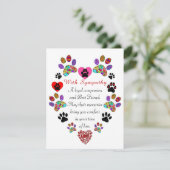 Verlust einer Sympathiekarte für Hunde oder Katzen Karte (Stehend Vorderseite)