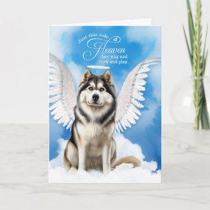 Verlust eines Alaskan Malamute Dog Beileid Karte