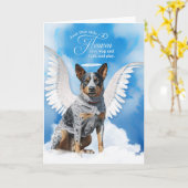 Verlust eines australischen Rind-Hund-Beileids Karte (Gelbe Blume)